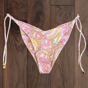 Cin Cin Cirque Print String Bikini Bottoms Revolve XL